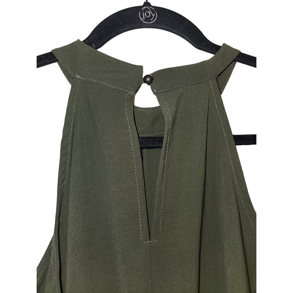 Kirundo Olive Green High Neck Sleeveless Maxi Dress Size Small - Picture 3 of 9